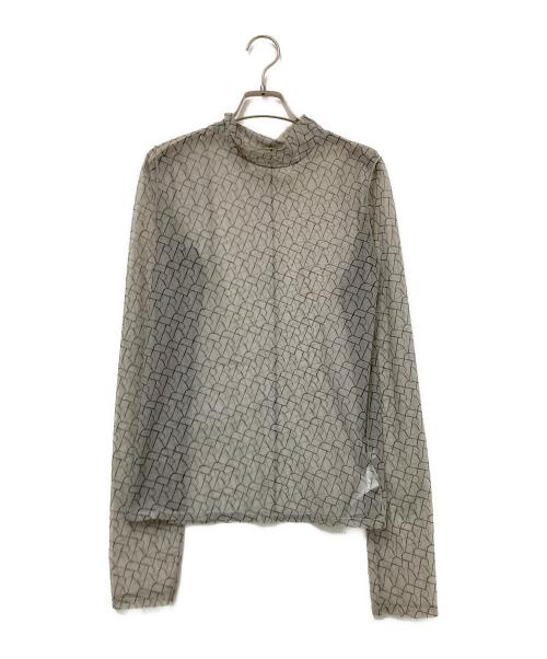 FRAY ID（フレイ アイディー）FRAY ID (フレイ アイディー) シアープリントカットトップス グレー サイズ:FREEの古着・服飾アイテム