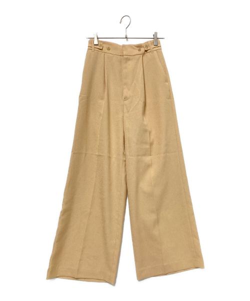 PUBLIC TOKYO（パブリックトウキョウ）PUBLIC TOKYO (パブリックトウキョウ) リネンライクフレアパンツ ベージュ サイズ:2の古着・服飾アイテム
