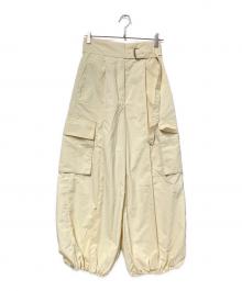 Adam et Rope（アダム エ ロペ）の古着「リサイクルナイロンパラシュートパンツ」｜ベージュ