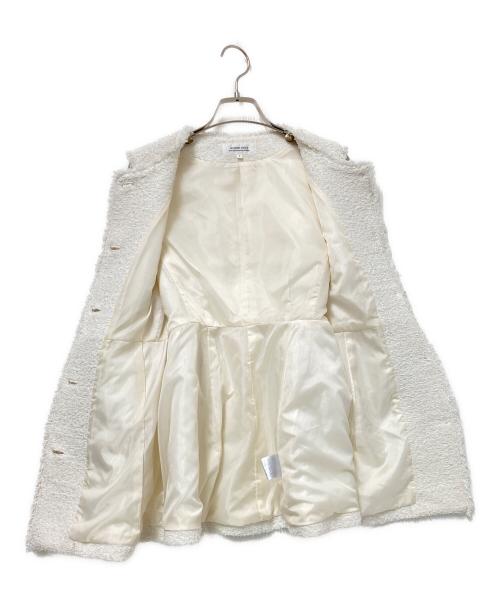 ARPEGE STORY（アルページュストーリー）ARPEGE STORY (アルページュストーリー) ノーカラーツイードベスト ホワイト サイズ:1の古着・服飾アイテム