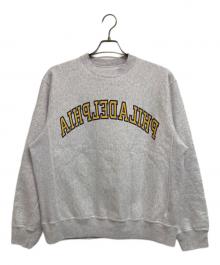 blurhms ROOTSTOCK（ブラームスルーツストック）の古着「Soft&Hard Sweat Crew neck PRINT」｜グレー