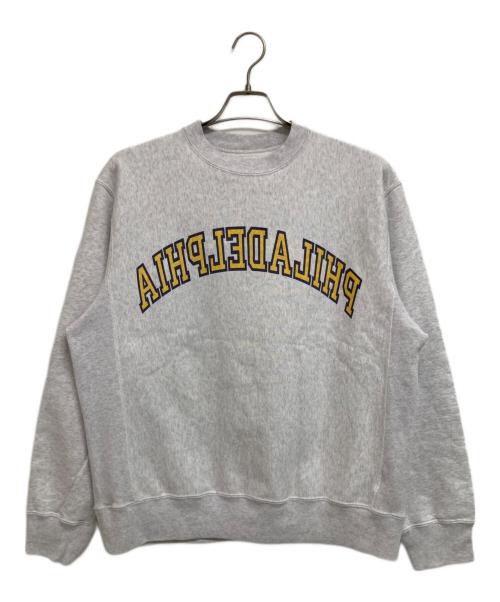 blurhms ROOTSTOCK（ブラームスルーツストック）blurhms ROOTSTOCK (ブラームスルーツストック) Soft&Hard Sweat Crew neck PRINT グレー サイズ:2の古着・服飾アイテム