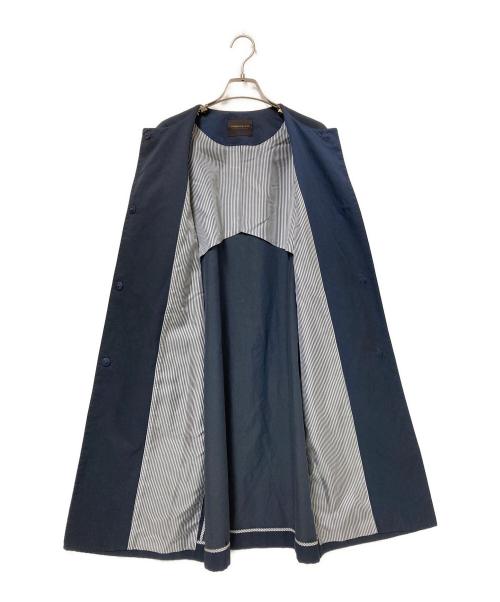TOMORROW LAND collection（トゥモローランドコレクション）TOMORROW LAND collection (トゥモローランドコレクション) スパークツイル コクーンコート ネイビー サイズ:36の古着・服飾アイテム