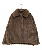 Atelier Nainアトリエ ナイン）の古着「TWO TONE FLOW FUR JACKET」｜ブラウン