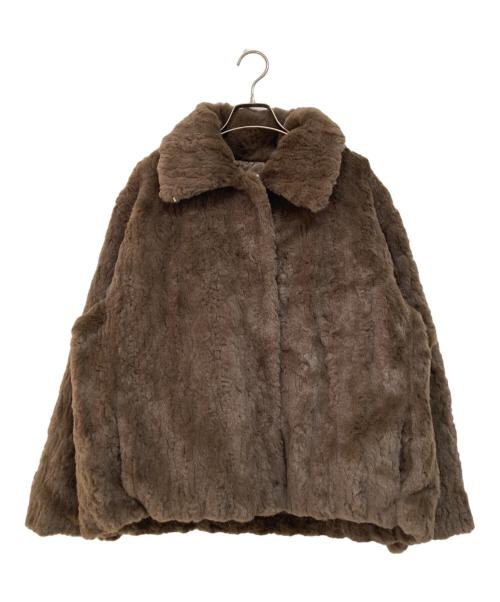 Atelier Nain（アトリエ ナイン）Atelier Nain (アトリエ ナイン) TWO TONE FLOW FUR JACKET ブラウン サイズ:FREE 未使用品の古着・服飾アイテム