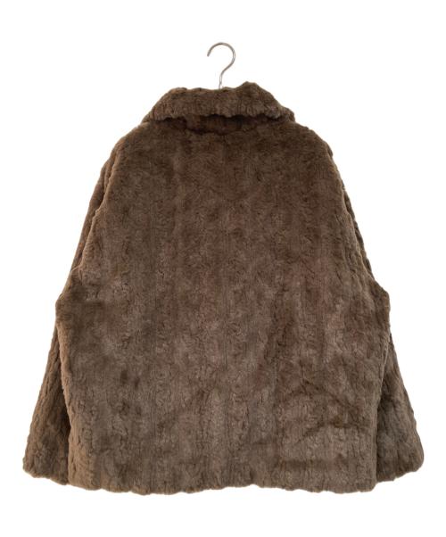 Atelier Nain（アトリエ ナイン）Atelier Nain (アトリエ ナイン) TWO TONE FLOW FUR JACKET ブラウン サイズ:FREE 未使用品の古着・服飾アイテム