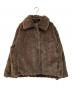 Atelier Nain（アトリエ ナイン）の古着「TWO TONE FLOW FUR JACKET」｜ブラウン