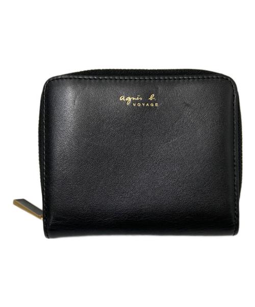 agnes b voyage（アニエスベーボヤージュ）agnes b voyage (アニエスベーボヤージュ) 2つ折り財布 ブラック サイズ:下記参照の古着・服飾アイテム