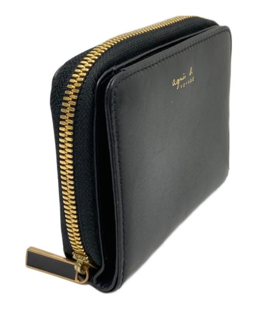 agnes b voyage（アニエスベーボヤージュ）agnes b voyage (アニエスベーボヤージュ) 2つ折り財布 ブラック サイズ:下記参照の古着・服飾アイテム