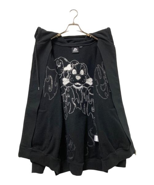 GALFY（ガルフィー）GALFY (ガルフィー) ファイヤーピカピカZIPパーカー ブラック サイズ:中型犬（L）の古着・服飾アイテム