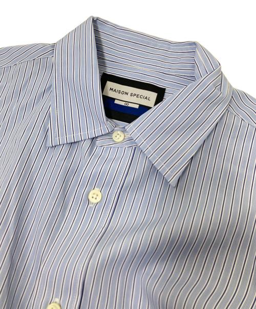MAISON SPECIAL（メゾンスペシャル）MAISON SPECIAL (メゾンスペシャル) THOMAS MASON (トーマスメイソン) Prime-Over Shirt ブルーの古着・服飾アイテム