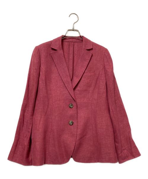 Leilian（レリアン）Leilian (レリアン) リネン混ジャケット ピンク サイズ:9の古着・服飾アイテム