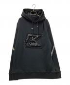 BALMAINバルマン）の古着「デコラティブ スウェットパーカー」｜ブラック