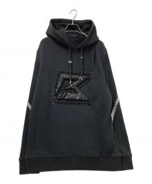 BALMAIN（バルマン）の古着「デコラティブ スウェットパーカー」｜ブラック