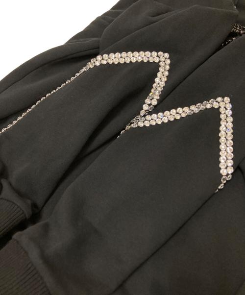 BALMAIN（バルマン）BALMAIN (バルマン) デコラティブ スウェットパーカー ブラック サイズ:Mの古着・服飾アイテム
