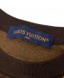 中古・古着 LOUIS VUITTON (ルイ ヴィトン) S/SコットンダミエクルーネックウィズストラスLVパッチ カットソー ブラウン×ベージュ サイズ:M：110000円