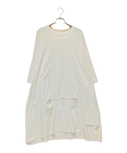GROUND Y（グラウンドワイ）GROUND Y (グラウンドワイ) スナップスリットショートカットソー ホワイト サイズ:3の古着・服飾アイテム