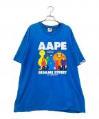 Aape BY A BATHING APE×SESAME STREETエーエイプ バイ アベイシングエイプ×セサミストリート）の古着「プリントTシャツ」｜ブルー