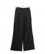 soerteソエルテ）の古着「Wide straight slacks」｜ブラック