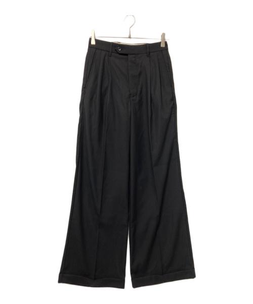 soerte（ソエルテ）soerte (ソエルテ) Wide straight slacks ブラック 未使用品の古着・服飾アイテム