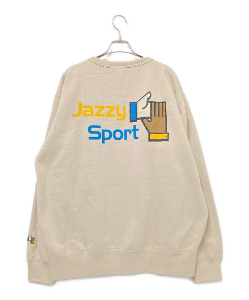 JAZZYSPORT（ジャジースポート）JAZZYSPORT (ジャジースポート) 裏起毛スウェット ベージュ サイズ:Lの古着・服飾アイテム