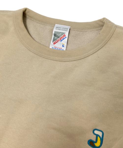 JAZZYSPORT（ジャジースポート）JAZZYSPORT (ジャジースポート) 裏起毛スウェット ベージュ サイズ:Lの古着・服飾アイテム