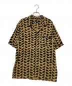 LEVI'Sリーバイス）の古着「オープンカラーシャツ」｜ブラック×ベージュ
