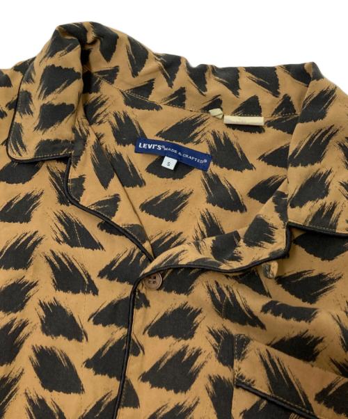 LEVI'S（リーバイス）LEVI'S (リーバイス) オープンカラーシャツ ブラック×ベージュ サイズ:Sの古着・服飾アイテム
