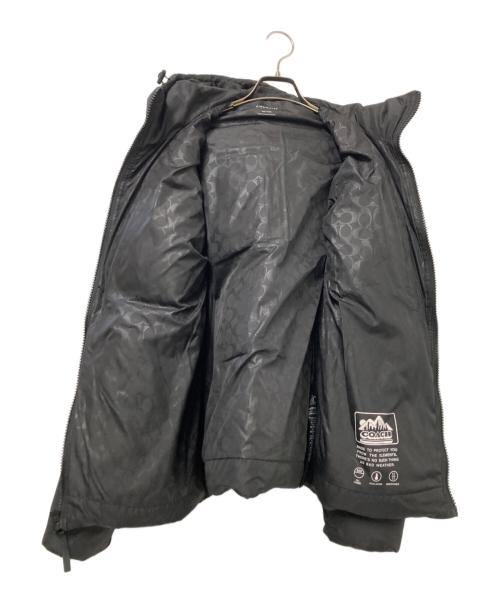 COACH（コーチ）COACH (コーチ) カラーブロック ダウン ジャケット ブラック サイズ:Sの古着・服飾アイテム