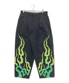 Dickies×INSCRIBE TATTOO（ディッキーズ×インスクライブ タトゥー）の古着「MS X INS FIRE PRINT PT」｜ブラック