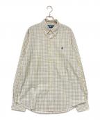 RALPH LAURENラルフローレン）の古着「チェックシャツ」｜ホワイト×イエロー
