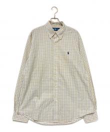 RALPH LAUREN（ラルフローレン）の古着「チェックシャツ」｜ホワイト×イエロー