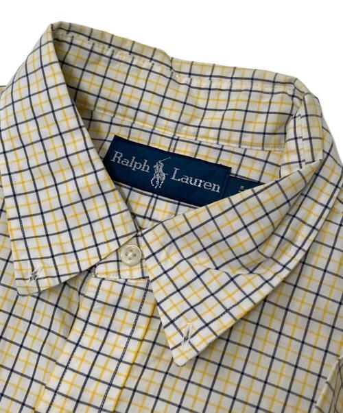 RALPH LAUREN（ラルフローレン）RALPH LAUREN (ラルフローレン) チェックシャツ ホワイト×イエロー サイズ:Lの古着・服飾アイテム