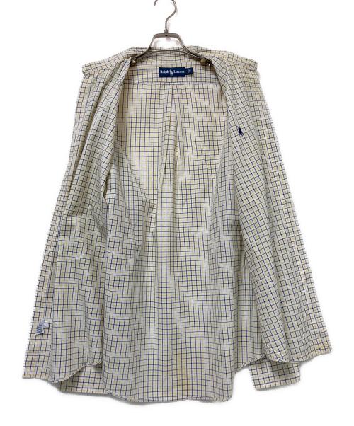 RALPH LAUREN（ラルフローレン）RALPH LAUREN (ラルフローレン) チェックシャツ ホワイト×イエロー サイズ:Lの古着・服飾アイテム