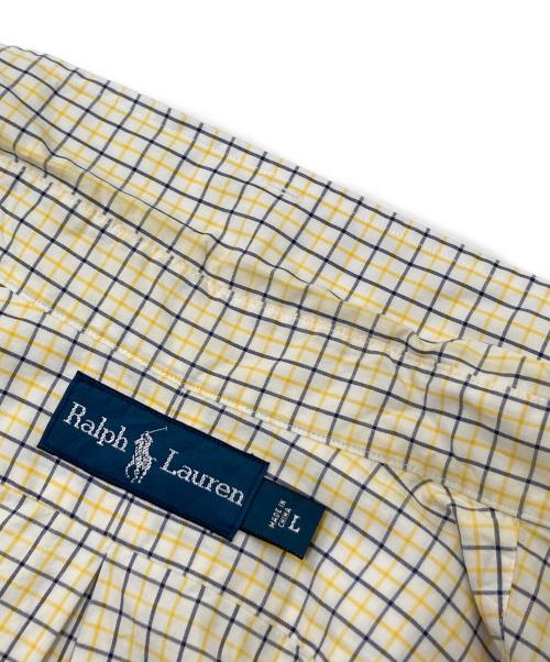 RALPH LAUREN（ラルフローレン）RALPH LAUREN (ラルフローレン) チェックシャツ ホワイト×イエロー サイズ:Lの古着・服飾アイテム