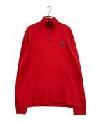 POLO RALPH LAURENポロ・ラルフローレン）の古着「ハーフジップスウェット」｜レッド