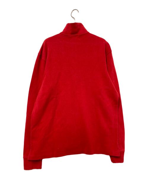 POLO RALPH LAUREN（ポロ・ラルフローレン）POLO RALPH LAUREN (ポロ・ラルフローレン) ハーフジップスウェット レッド サイズ:Mの古着・服飾アイテム