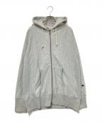 Champion REVERSE WEAVEチャンピオン リバース ウィーブ）の古着「ジップフーデットスウェットシャツ」｜グレー