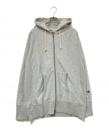 Champion REVERSE WEAVE（チャンピオン リバース ウィーブ）の古着「ジップフーデットスウェットシャツ」｜グレー