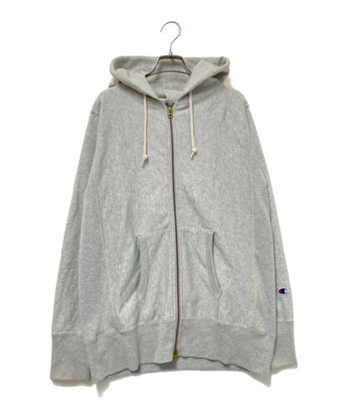Champion REVERSE WEAVE（チャンピオン リバース ウィーブ）Champion REVERSE WEAVE (チャンピオン リバース ウィーブ) ジップフーデットスウェットシャツ グレー サイズ:Lの古着・服飾アイテム