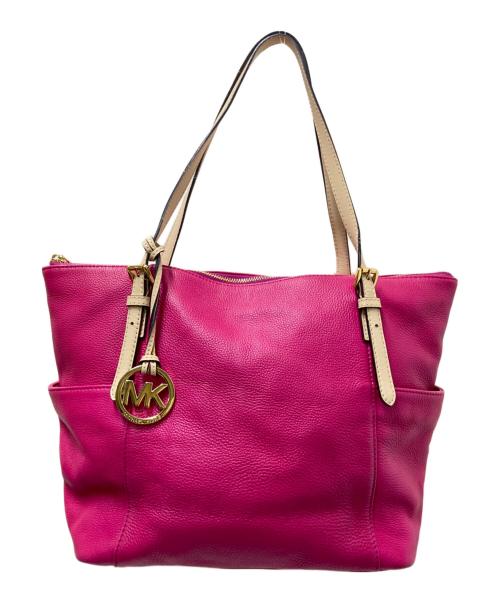 MICHAEL KORS（マイケル・コース）MICHAEL KORS (マイケル・コース) レザートートバッグ ピンク サイズ:下記参照の古着・服飾アイテム