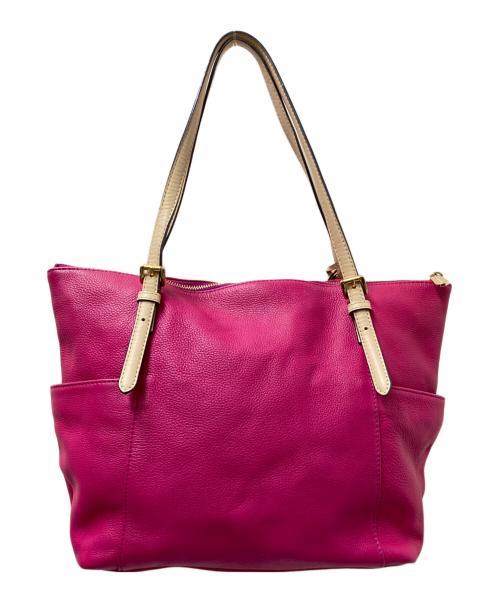 MICHAEL KORS（マイケル・コース）MICHAEL KORS (マイケル・コース) レザートートバッグ ピンク サイズ:下記参照の古着・服飾アイテム