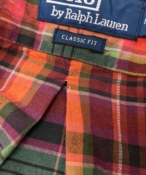 POLO RALPH LAUREN（ポロ・ラルフローレン）POLO RALPH LAUREN (ポロ・ラルフローレン) ダブルポケットチェック柄シャツ グリーン×レッド サイズ:Mの古着・服飾アイテム