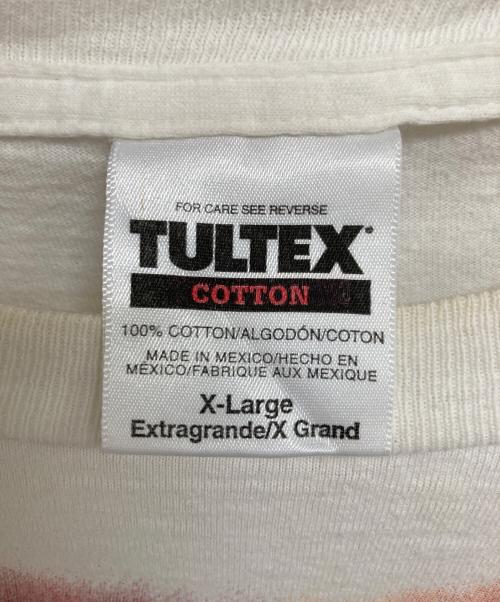 TULTEX（タルテックス）TULTEX (タルテックス) 90‘SプリントTシャツ ホワイト×レッド サイズ:XLの古着・服飾アイテム