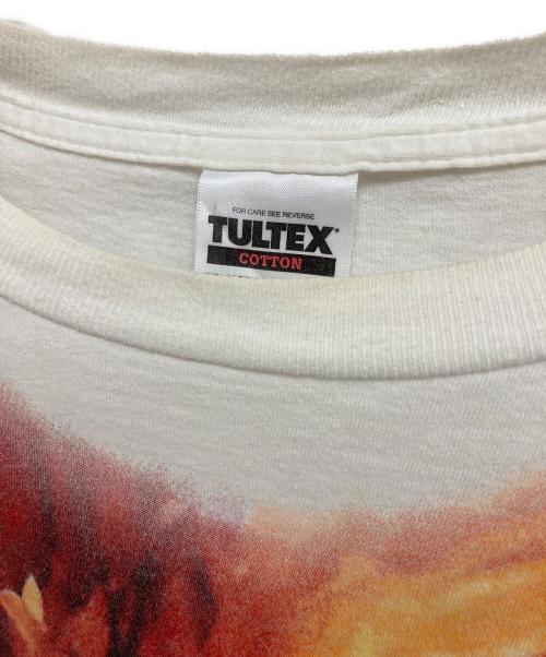 TULTEX（タルテックス）TULTEX (タルテックス) 90‘SプリントTシャツ ホワイト×レッド サイズ:XLの古着・服飾アイテム