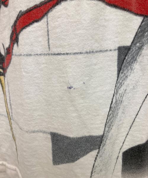 TULTEX（タルテックス）TULTEX (タルテックス) 90‘SプリントTシャツ ホワイト×レッド サイズ:XLの古着・服飾アイテム