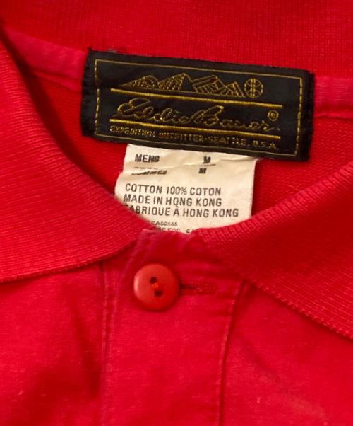 Eddie Bauer（エディーバウアー）Eddie Bauer (エディーバウアー) 長袖ポロシャツ レッド サイズ:Mの古着・服飾アイテム