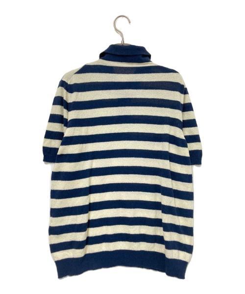 ROBERTO COLLINA（ロベルトコリーナ）ROBERTO COLLINA (ロベルトコリーナ) 半袖ポロシャツ ホワイト×ネイビー サイズ:50の古着・服飾アイテム