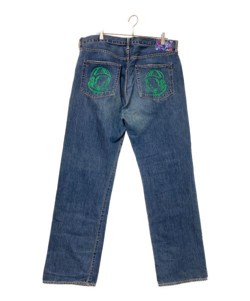BILLIONAIRE BOYS CLUB（ビリオネアボーイズクラブ）BILLIONAIRE BOYS CLUB (ビリオネアボーイズクラブ) ドッグランプリントデニムパンツ インディゴ サイズ:XLの古着・服飾アイテム