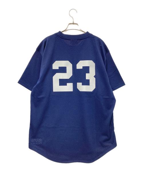 MITCHELL & NESS（ミッチェルアンドネス）MITCHELL & NESS (ミッチェルアンドネス) ベースボールシャツ ネイビー サイズ:XLの古着・服飾アイテム